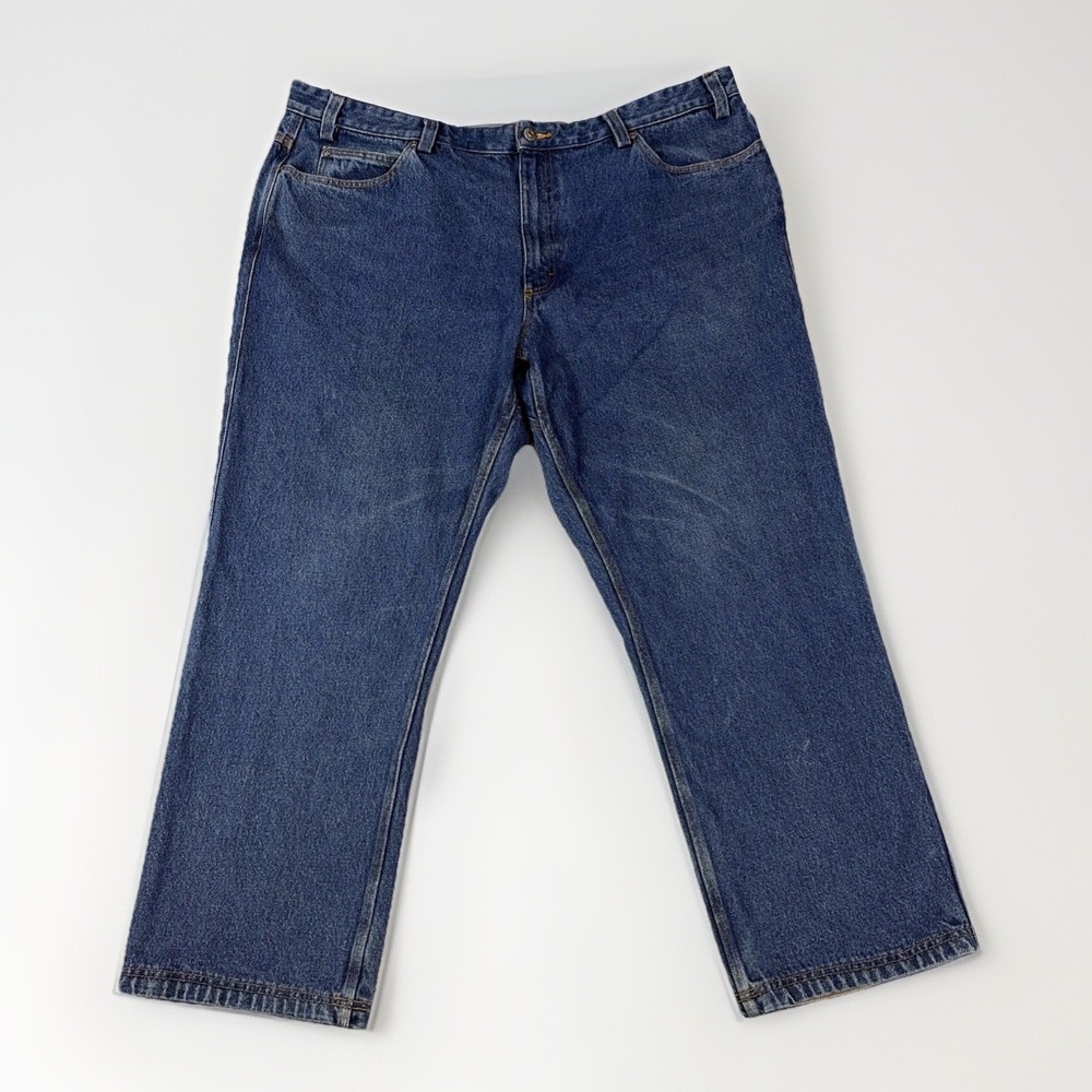 Duluth‎ Trading Co Jeans Mens 44x30 Blue Relaxed Fit Gusseted Crotch Workwear